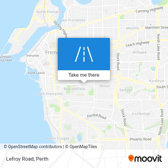 Mapa Lefroy Road