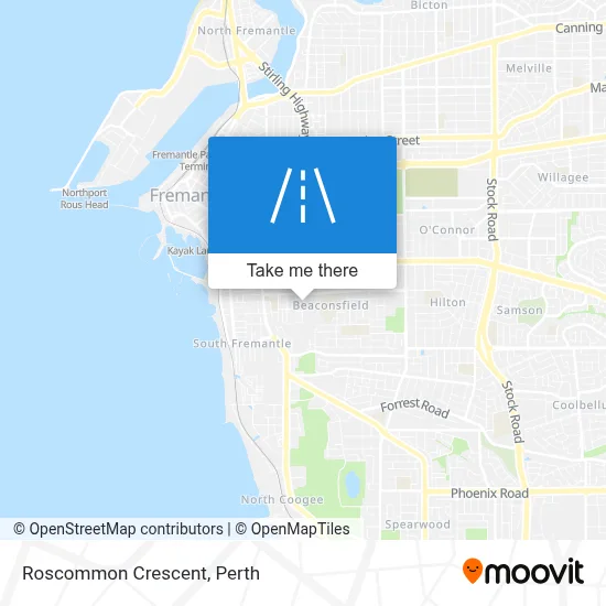 Mapa Roscommon Crescent