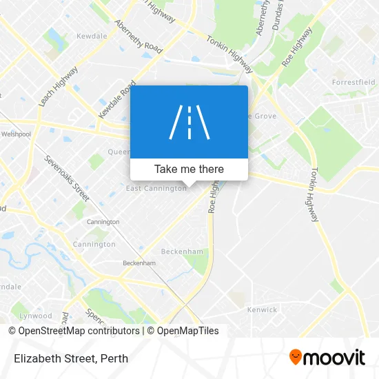 Mapa Elizabeth Street