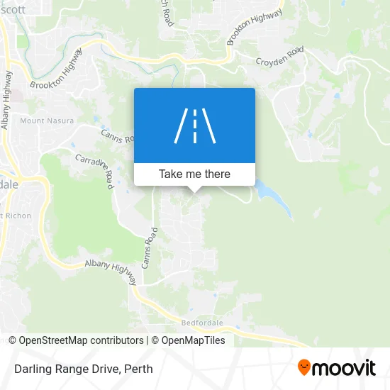 Mapa Darling Range Drive