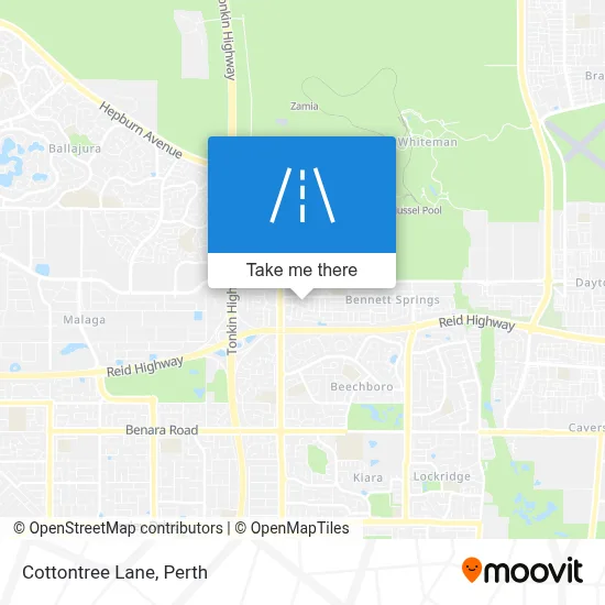 Mapa Cottontree Lane