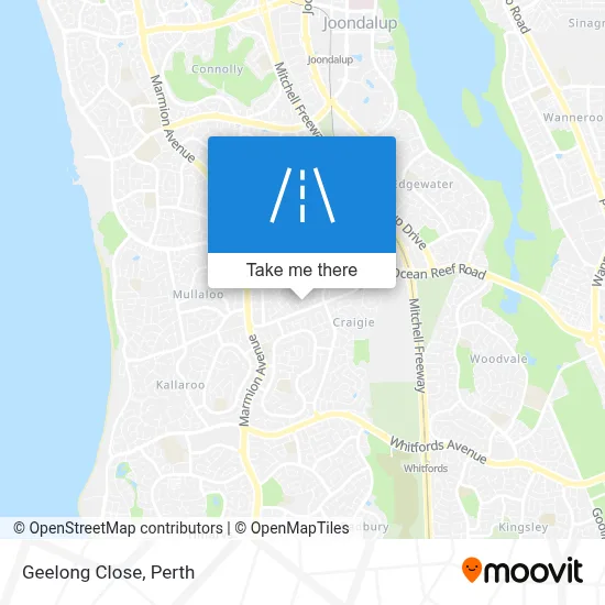 Mapa Geelong Close