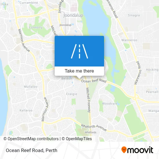 Mapa Ocean Reef Road