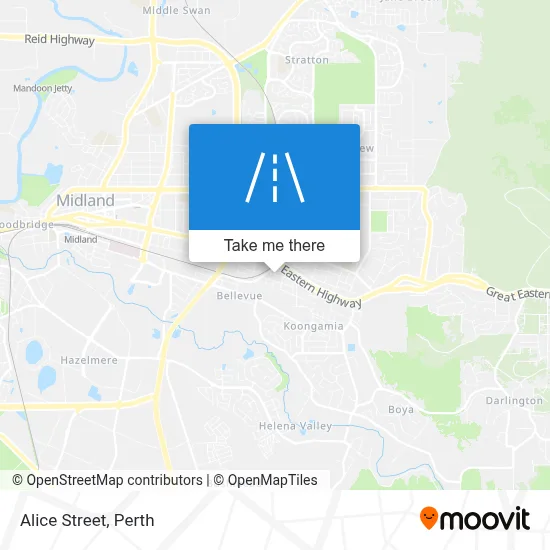 Mapa Alice Street