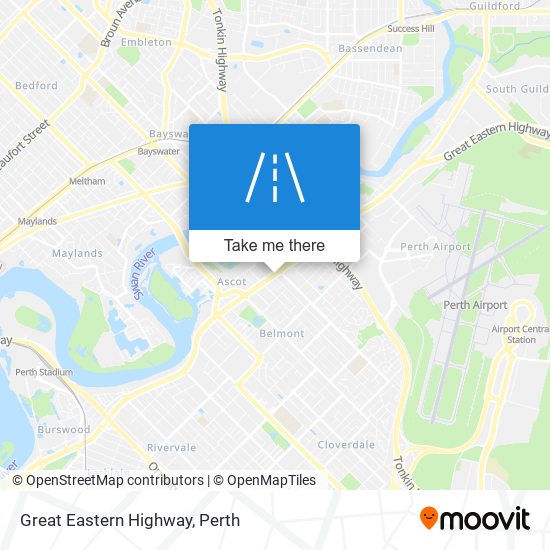 Great Eastern Highway map