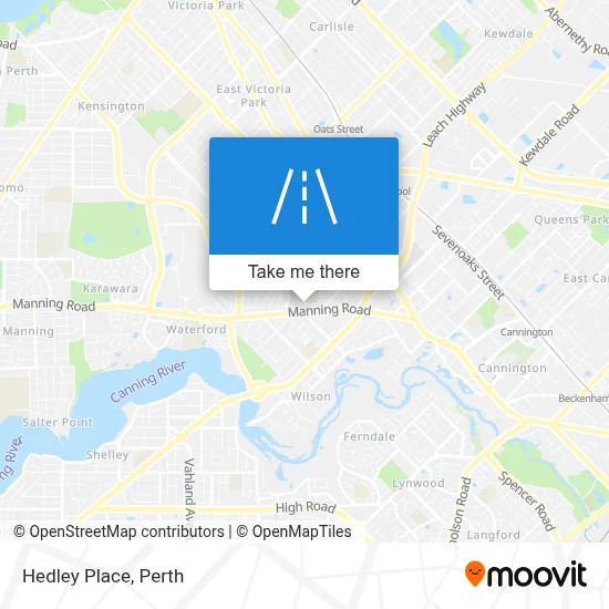 Mapa Hedley Place