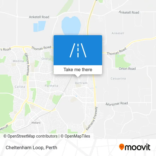 Mapa Cheltenham Loop