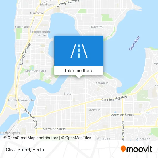 Mapa Clive Street