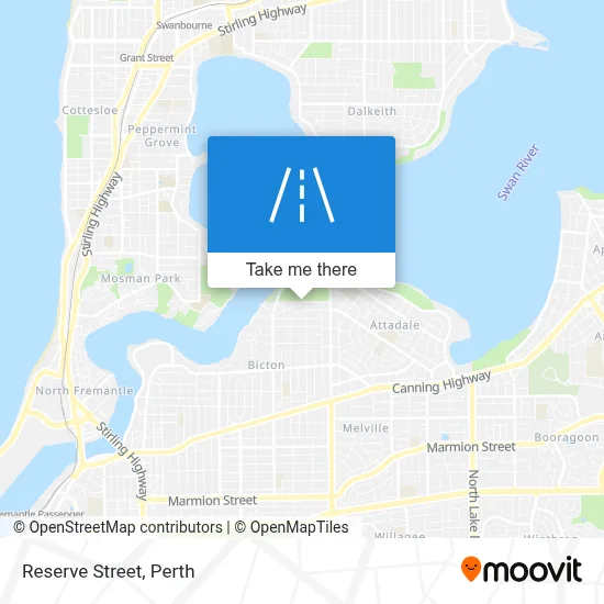 Mapa Reserve Street