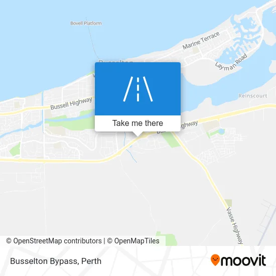 Mapa Busselton Bypass
