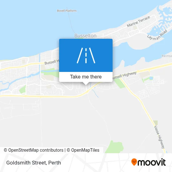 Mapa Goldsmith Street