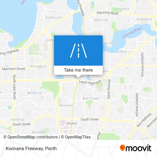 Mapa Kwinana Freeway