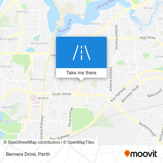 Mapa Bernera Drive