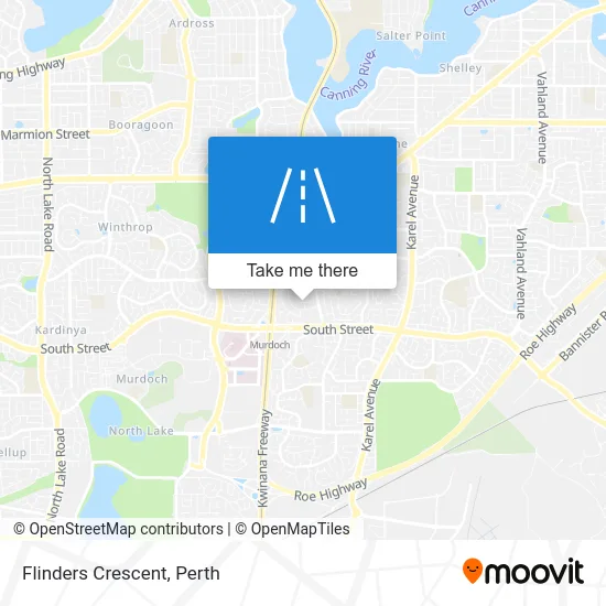 Mapa Flinders Crescent