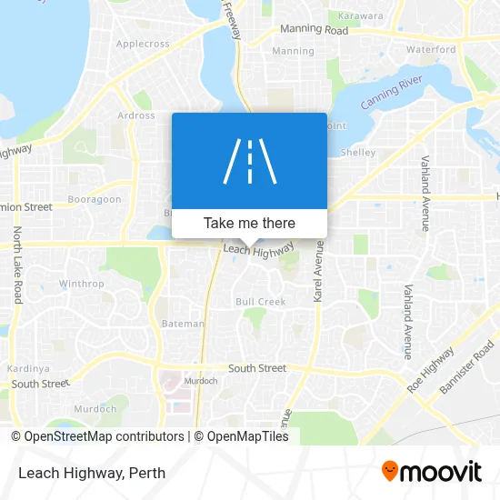 Mapa Leach Highway