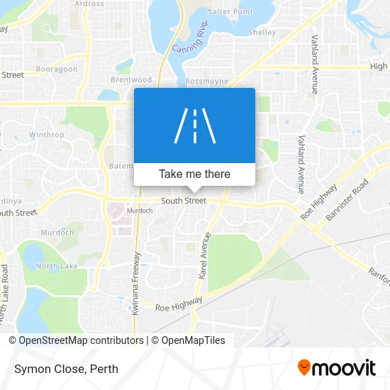 Mapa Symon Close