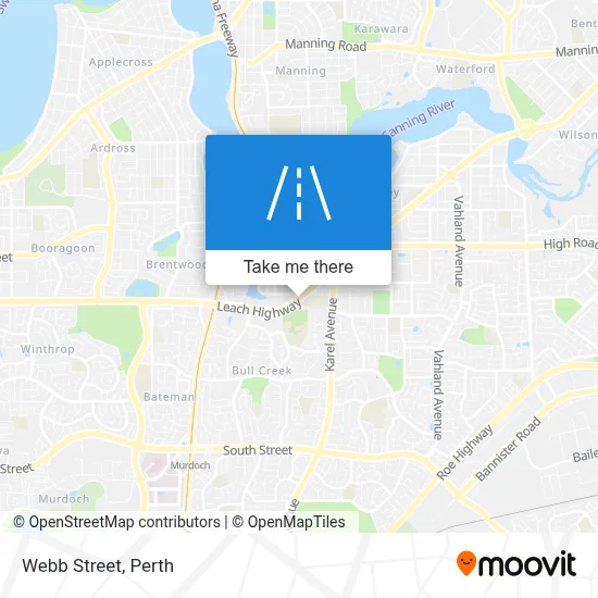 Mapa Webb Street