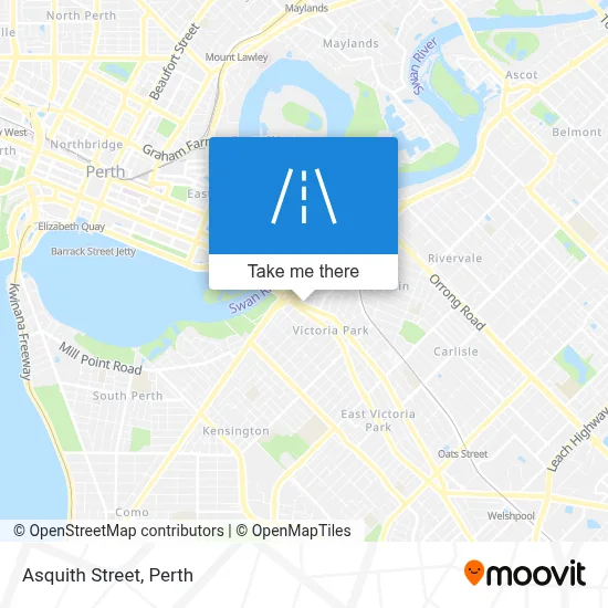 Mapa Asquith Street