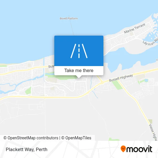 Mapa Plackett Way