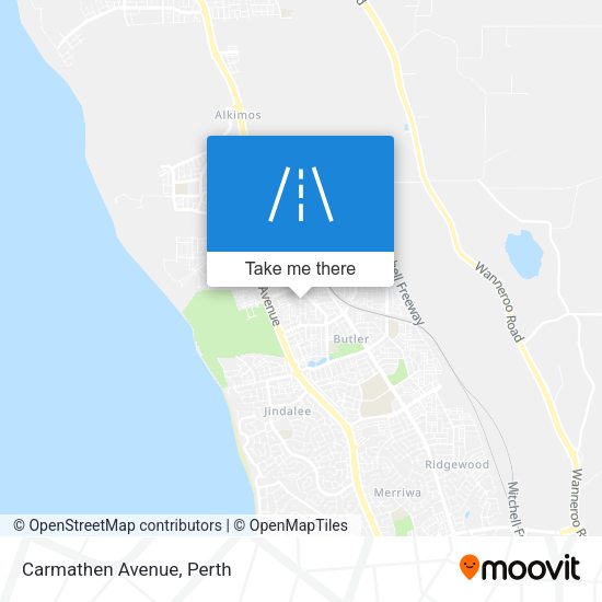 Carmathen Avenue map
