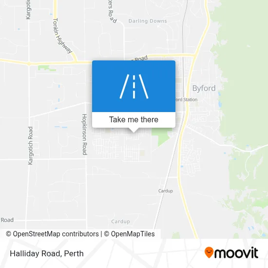 Mapa Halliday Road