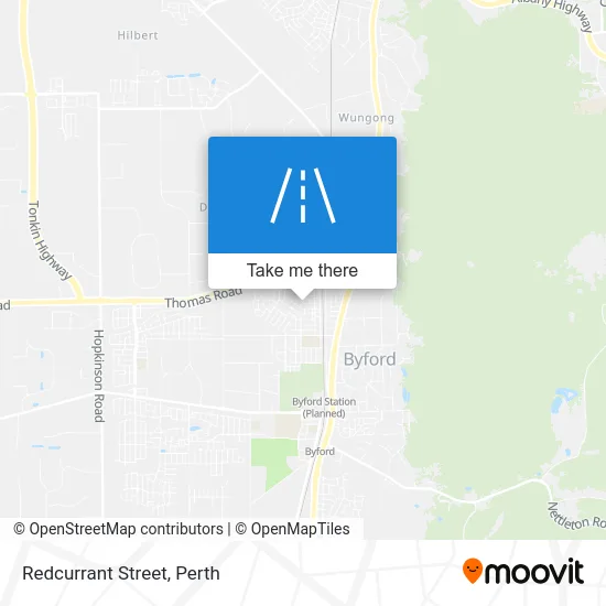 Mapa Redcurrant Street