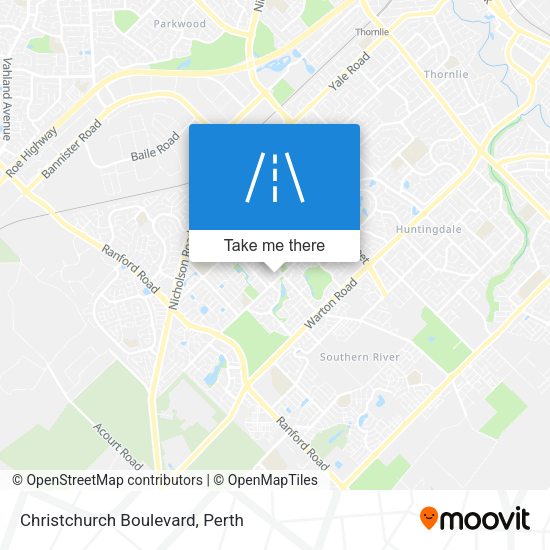 Christchurch Boulevard map