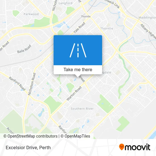 Mapa Excelsior Drive