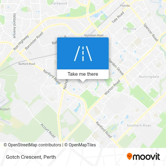 Mapa Gotch Crescent