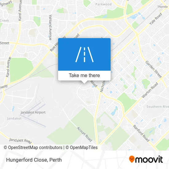 Mapa Hungerford Close