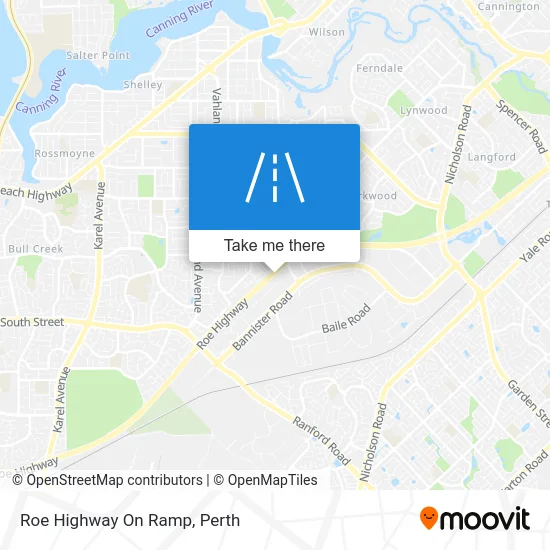 Mapa Roe Highway On Ramp