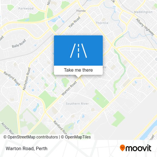 Warton Road map