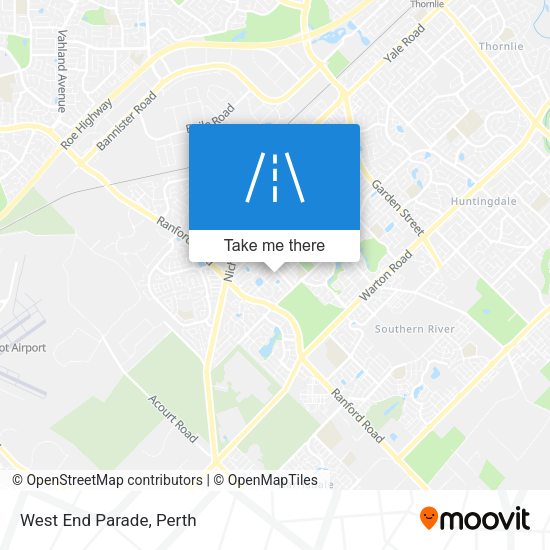 West End Parade map