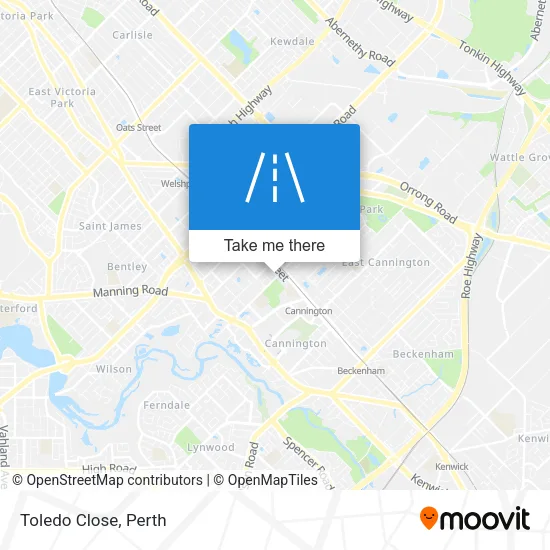 Toledo Close map