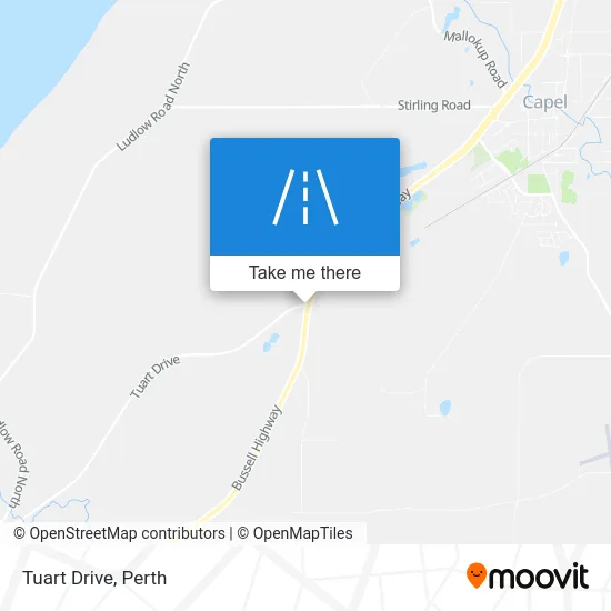 Mapa Tuart Drive