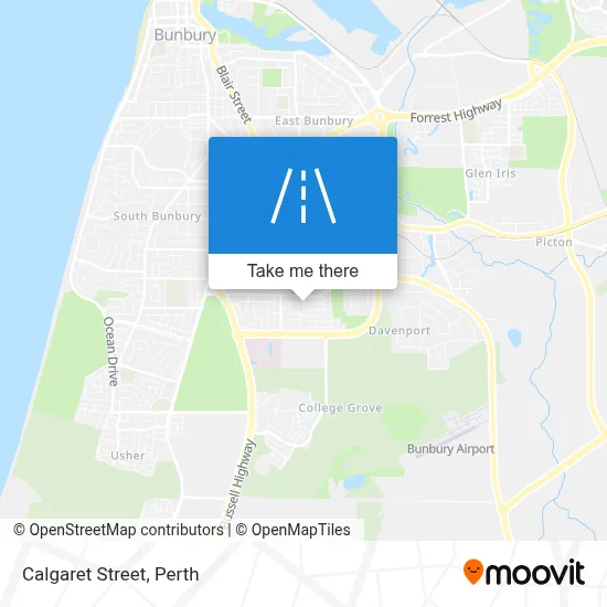 Mapa Calgaret Street