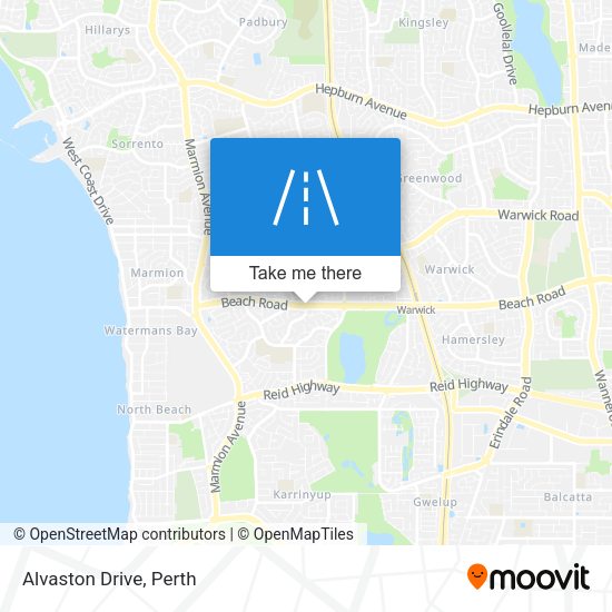 Alvaston Drive map