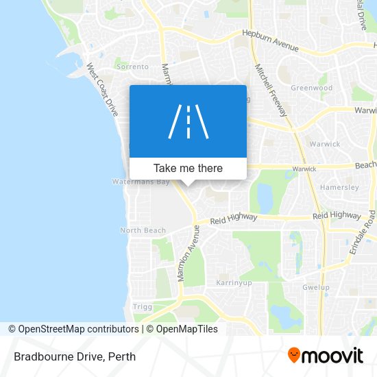 Bradbourne Drive map