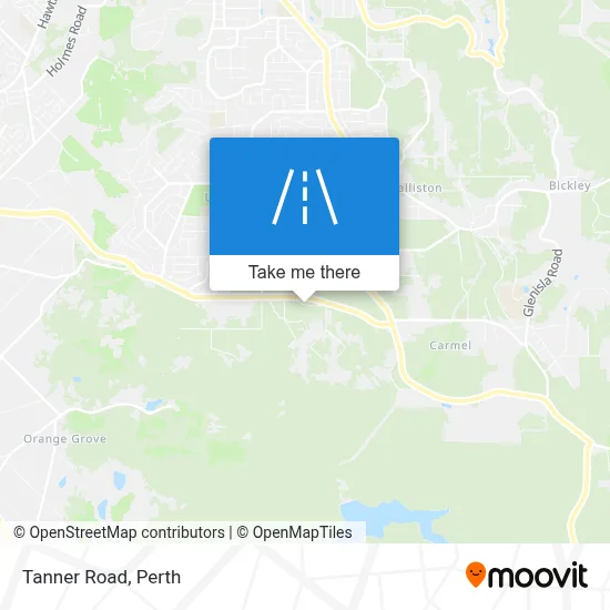 Mapa Tanner Road