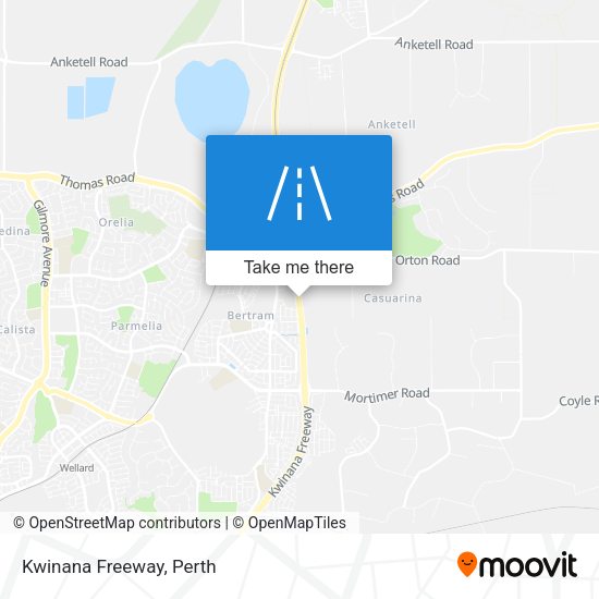 Kwinana Freeway map