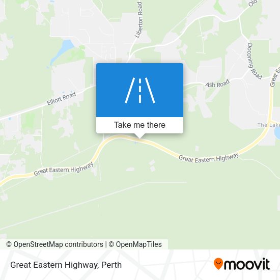 Great Eastern Highway map