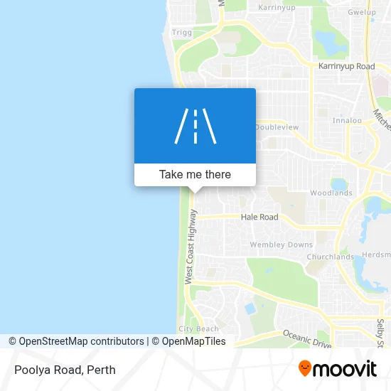 Mapa Poolya Road