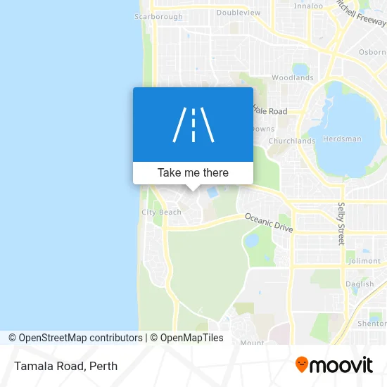 Perth Mapa ¿Cómo llegar a Tamala Road, City Beach en autobús o tren?