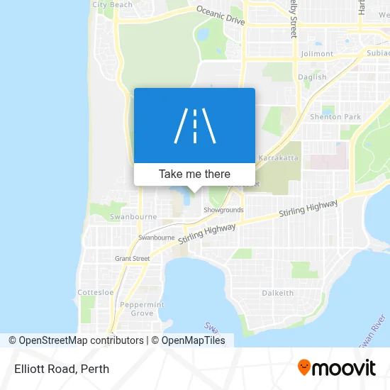 Mapa Elliott Road