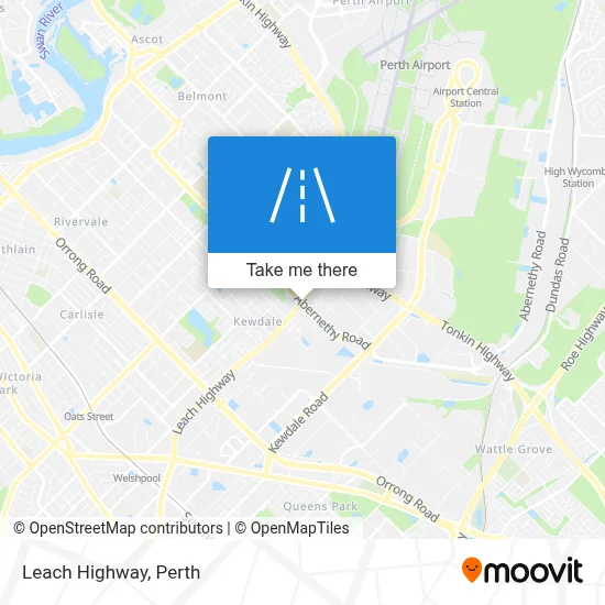 Mapa Leach Highway
