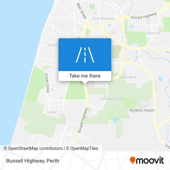 Mapa Bussell Highway