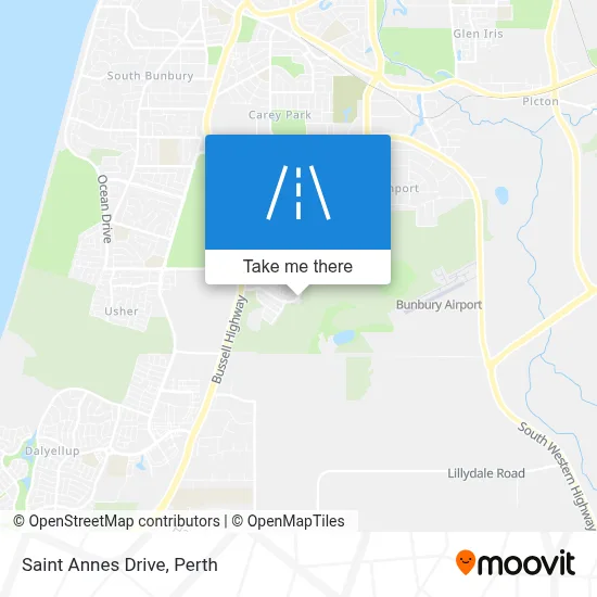 Mapa Saint Annes Drive