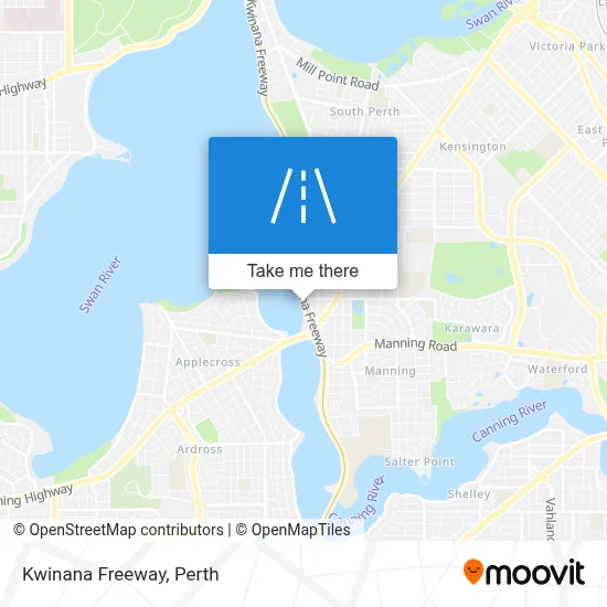Mapa Kwinana Freeway