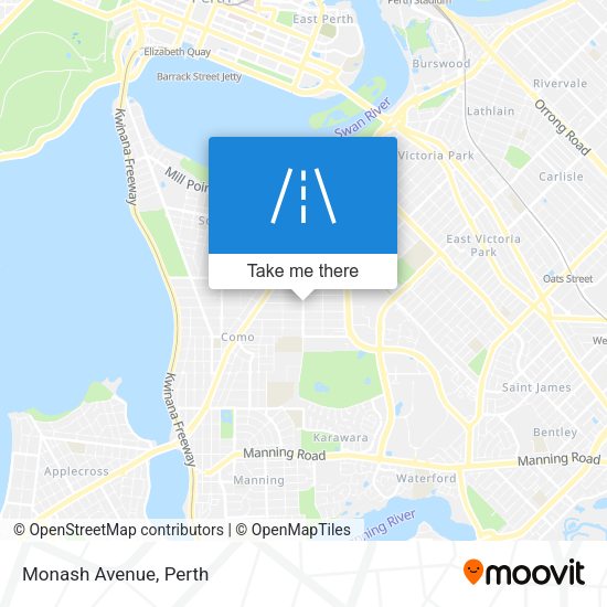 Monash Avenue map