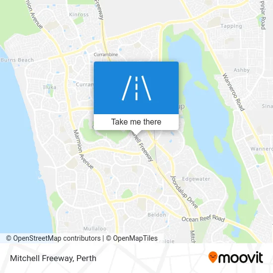 Mapa Mitchell Freeway